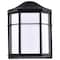 Nuvo LED Cage Lantern Fixture, Black Finish with White Linen Acrylic 62/1397 - alternate 1